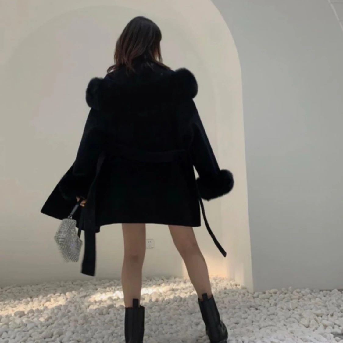 Svart pälsjacka från Dennis Maglic - 2