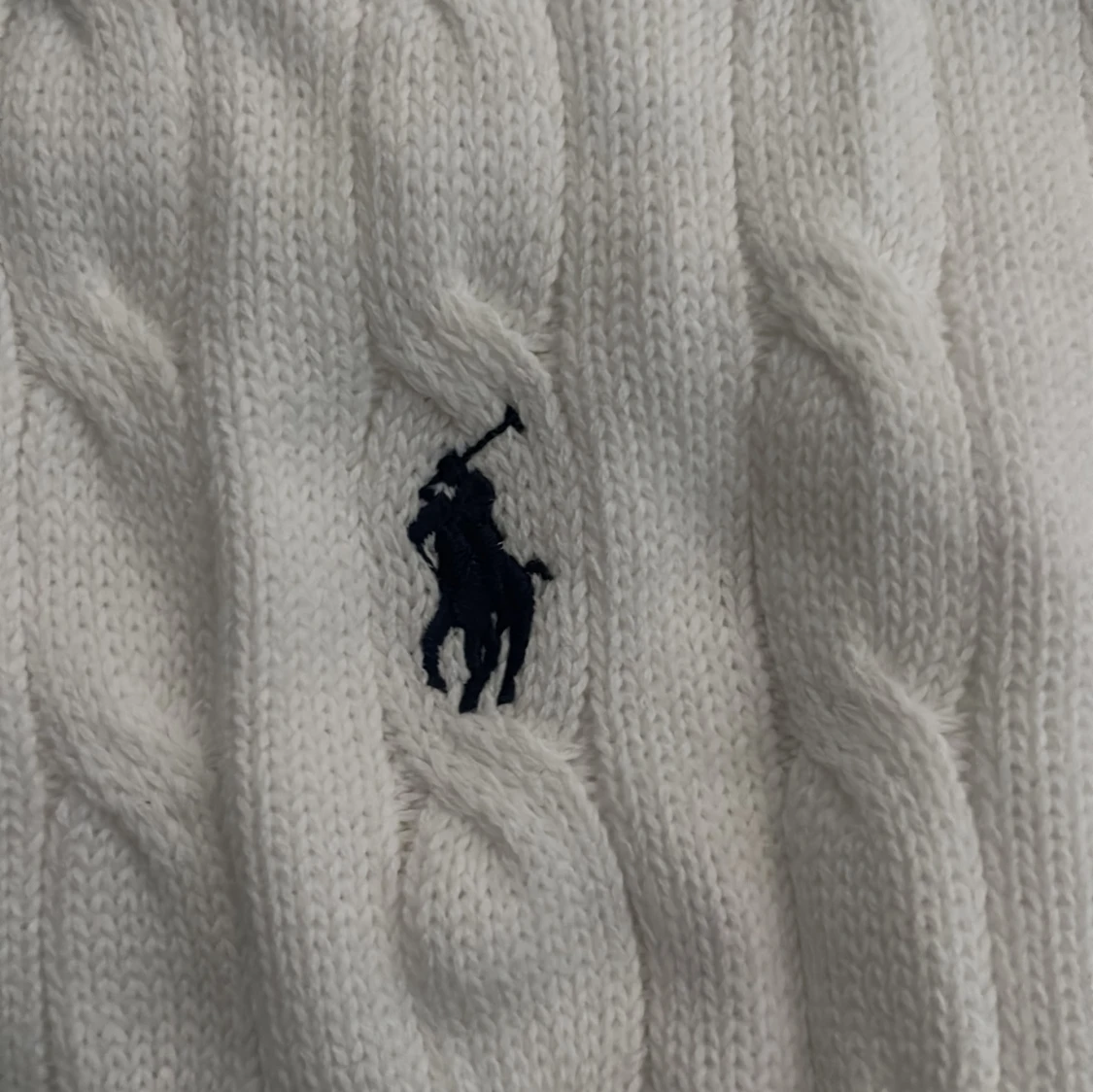 Vit kabelstickad tröja Polo Ralph Lauren - 1