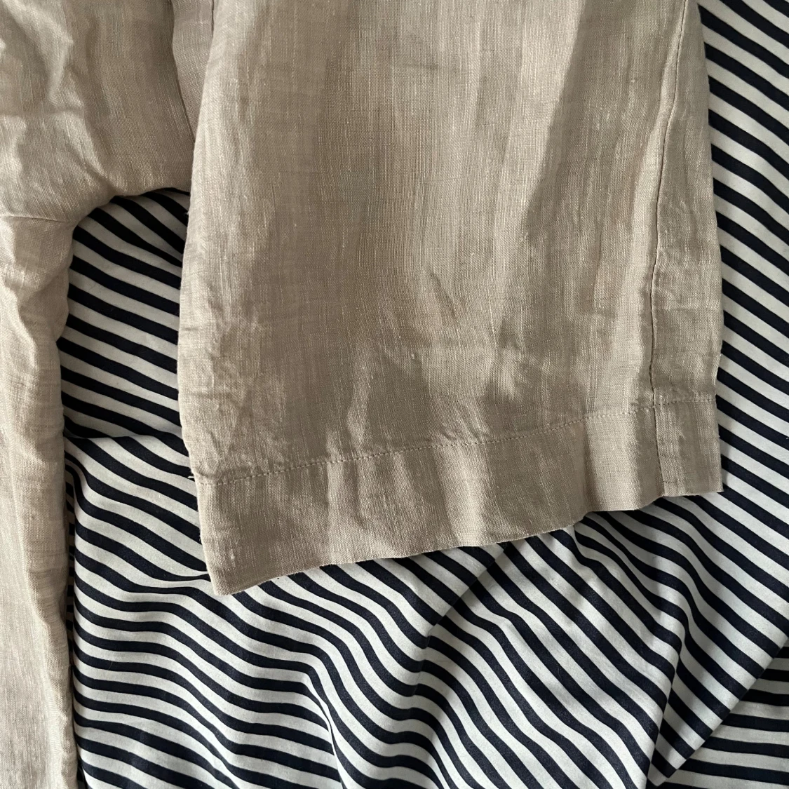 Beige linnebyxor  - 4