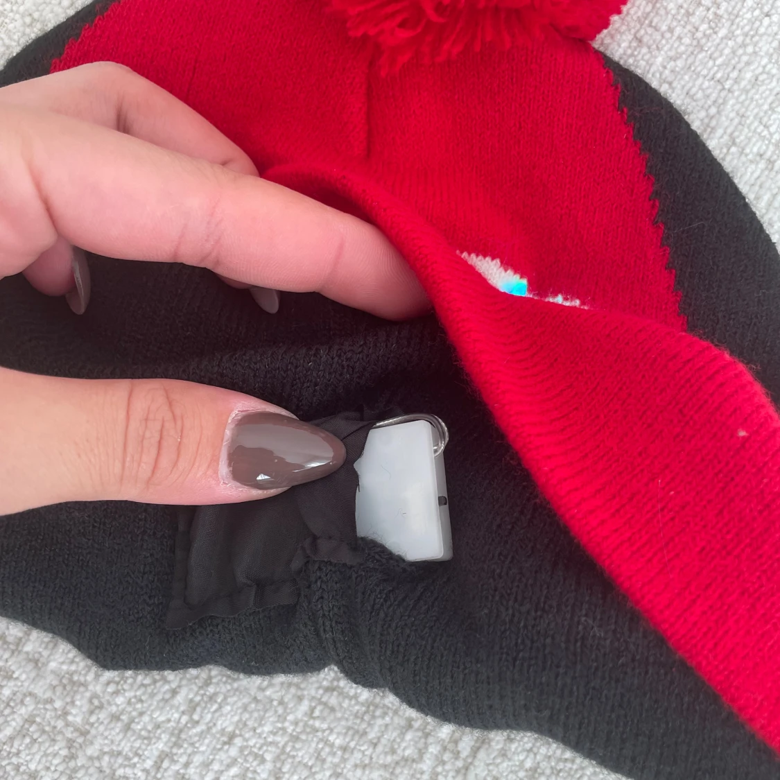 Julmössa med LED-lampor och tomtemotiv - 2