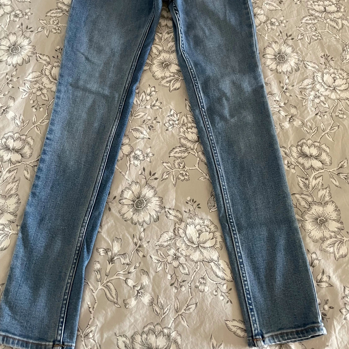 Blå skinny jeans med hög midja - 2