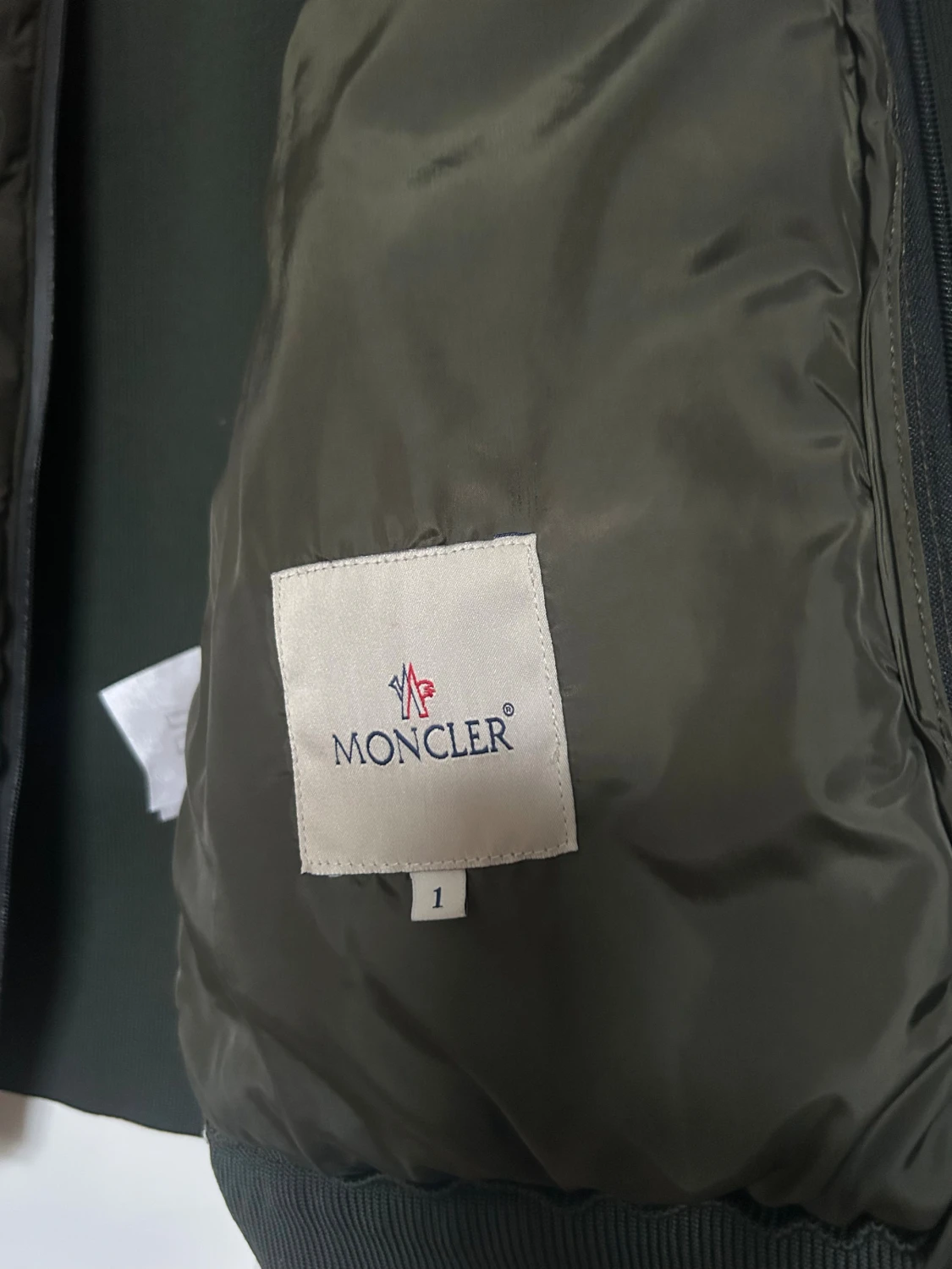 Mörkgrön quiltad Cardigan Moncler - 2