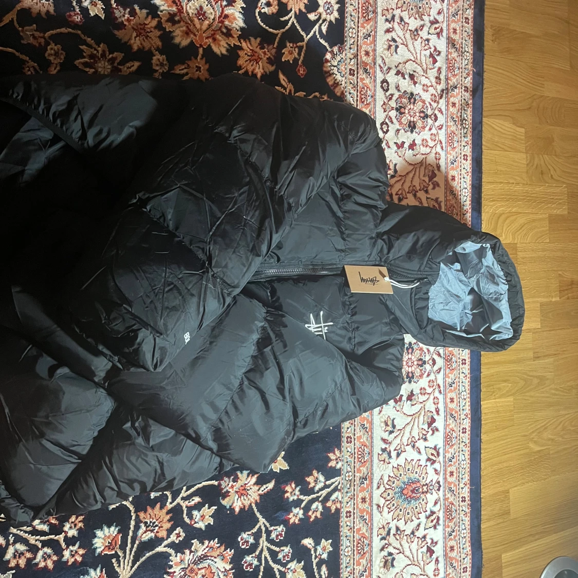 Stüssy Black/Grey Puffer Jacket – NY med tag 🖤🩶 - 1