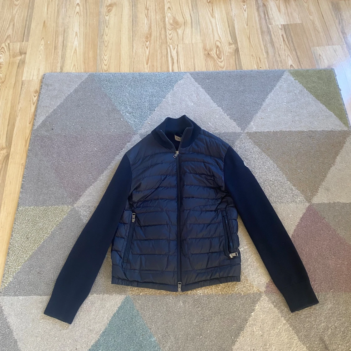Mörkblå moncler cardigan