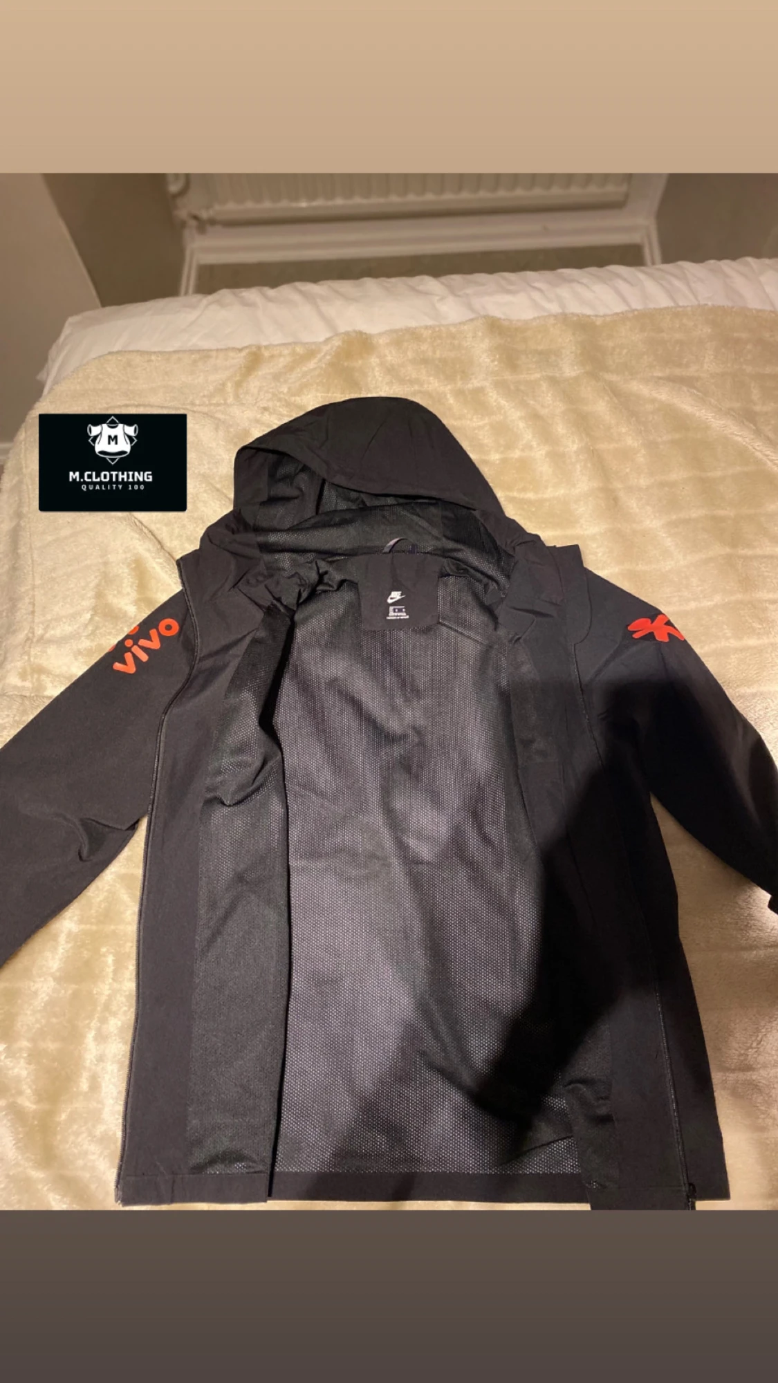 Nike Brasil svart vindjacka med huva - 2