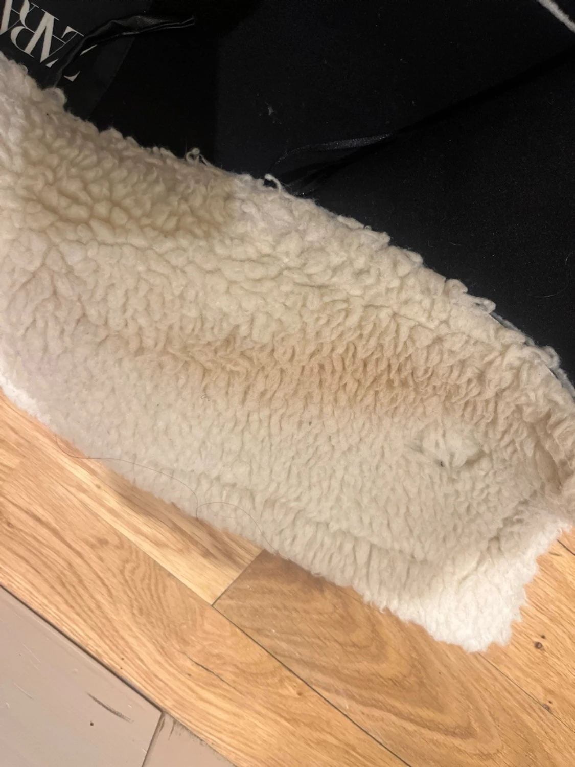 Beige teddyjacka från Zara, M - 4