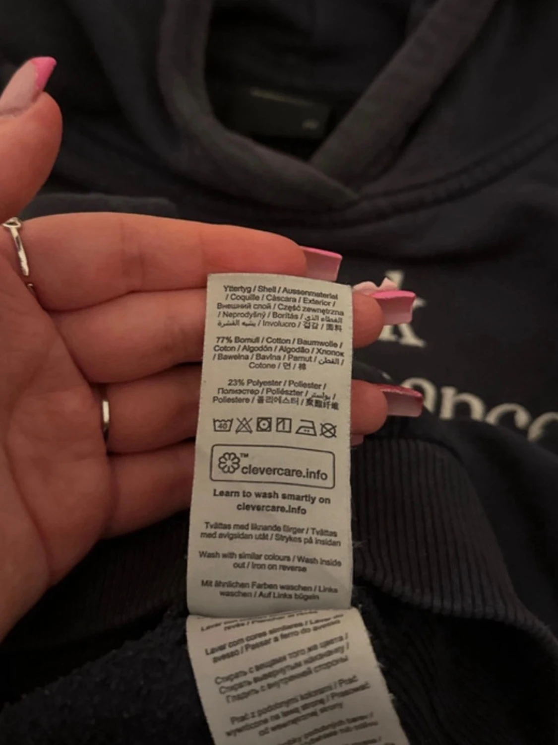 Blå peak performance hoodie - 3