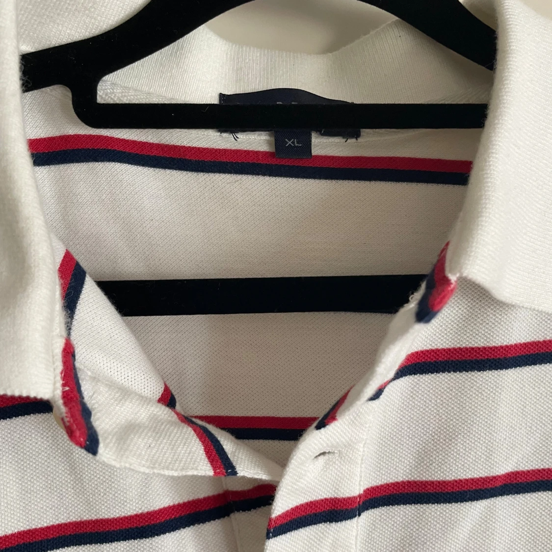 Gant pikétröja vitrandig stl XL - 1