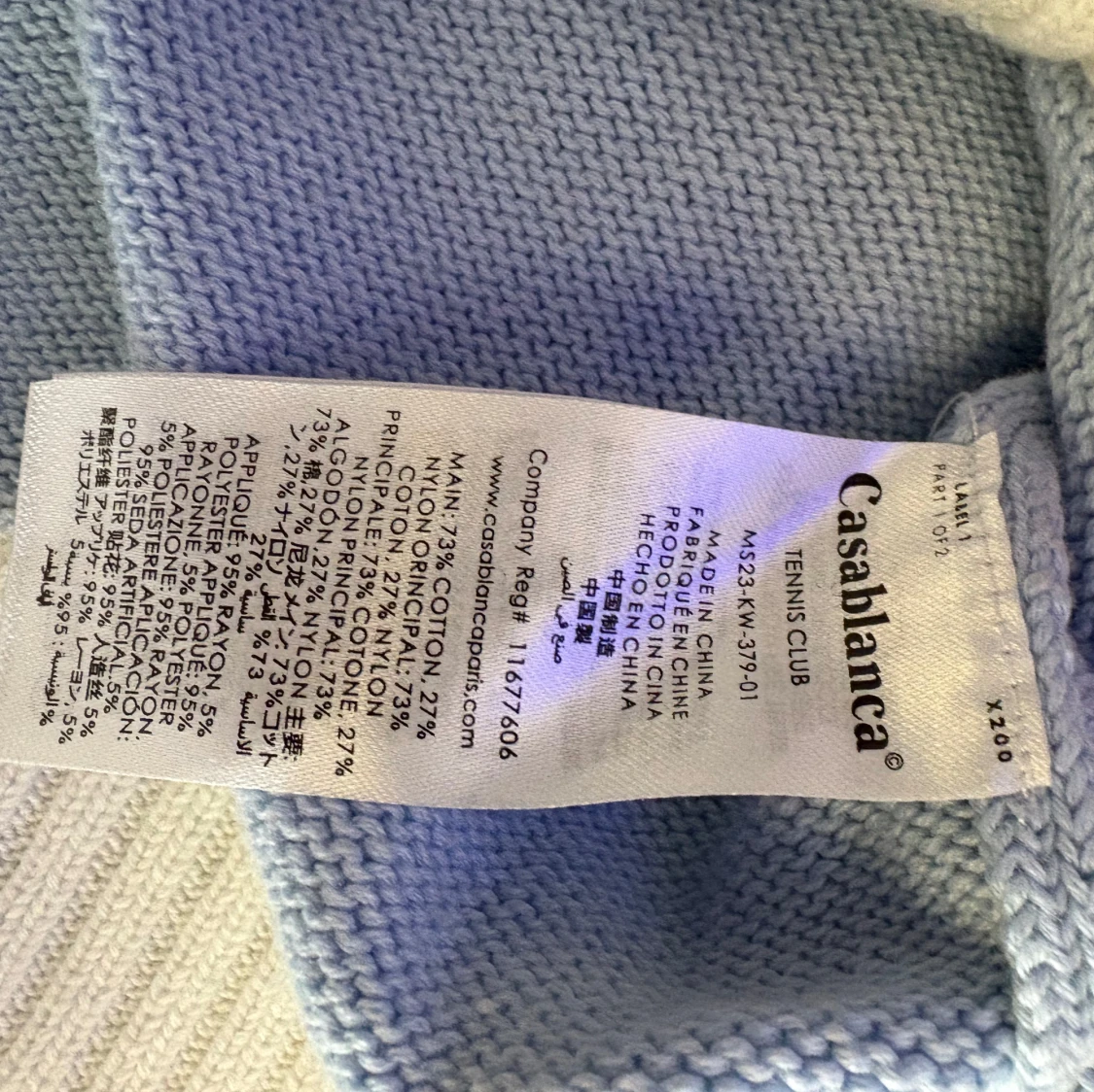 Ljusblå stickad tröja från Casablanca - 2