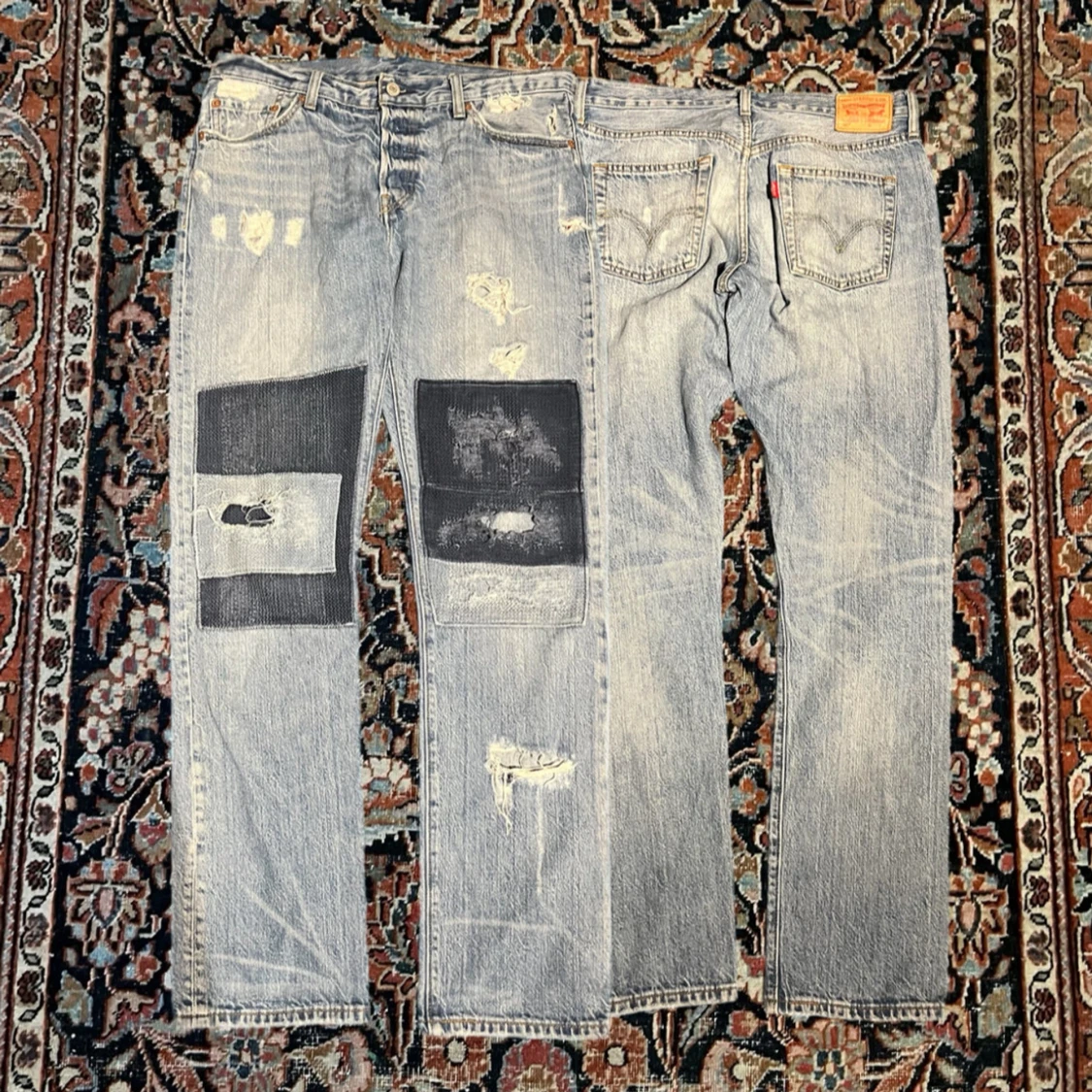 Vintage Levis 501 patchwork