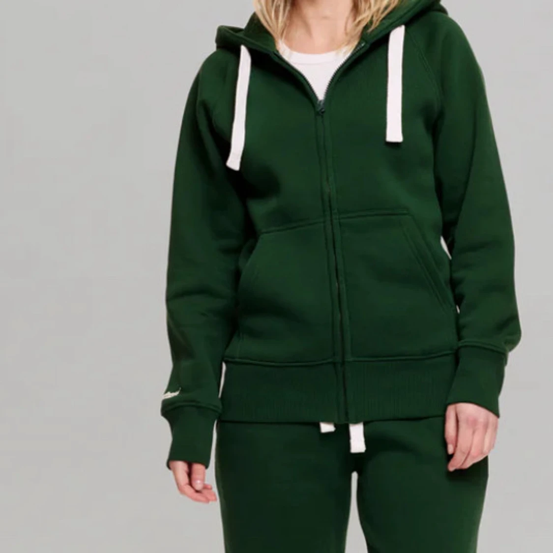 Hoodie med dragkedja och huva - 1