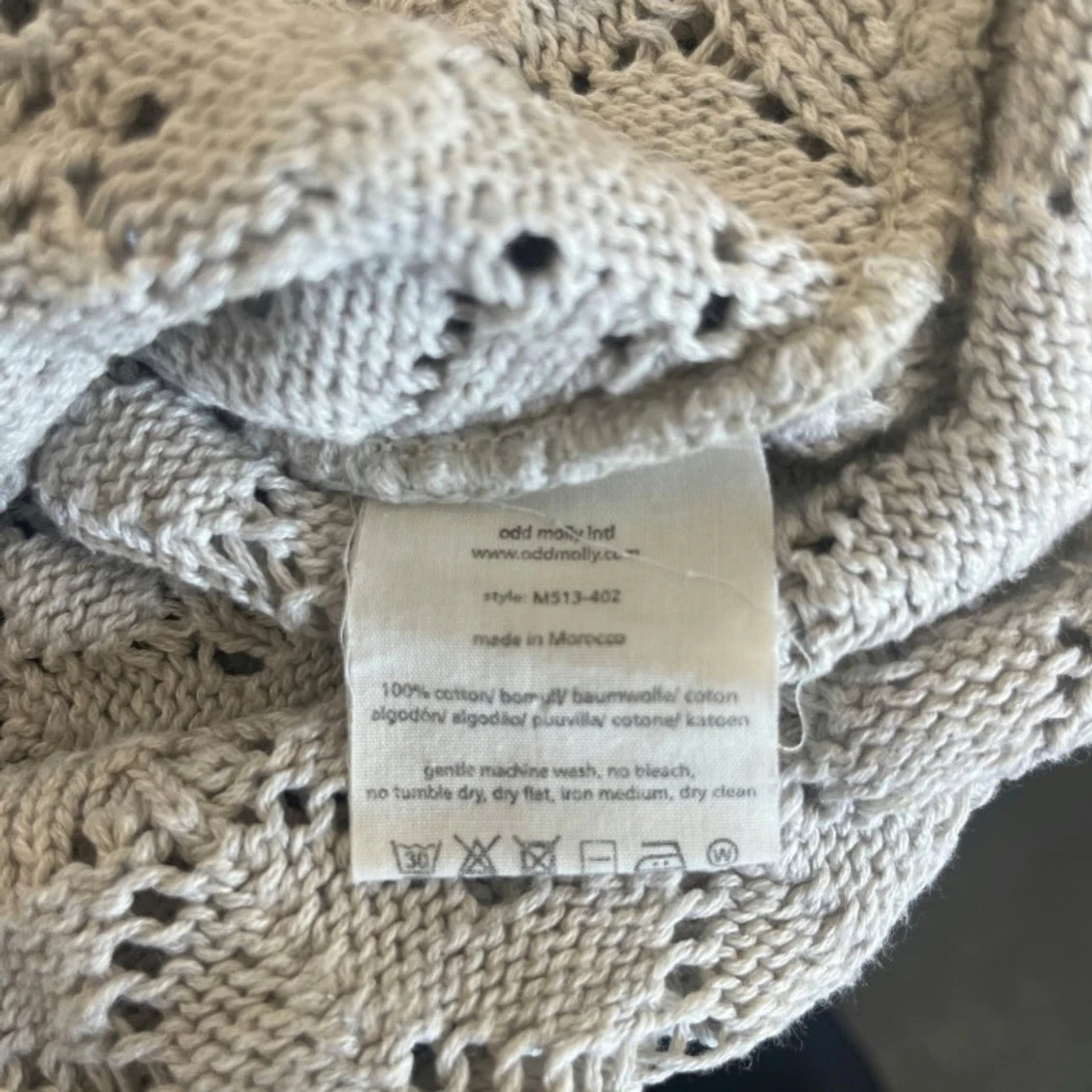 Ljusgrå stickad tröja Odd Molly - 3