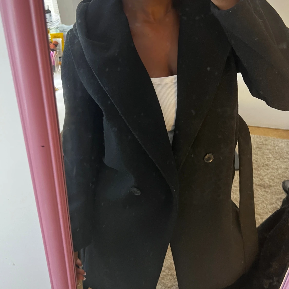 Svart kappa med luva  - 2