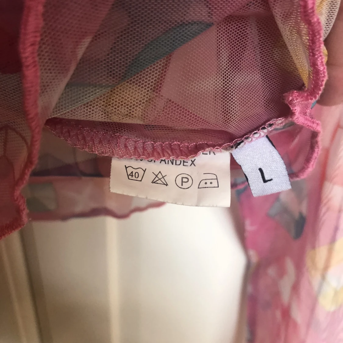 90’s pink mesh-topp  - 91