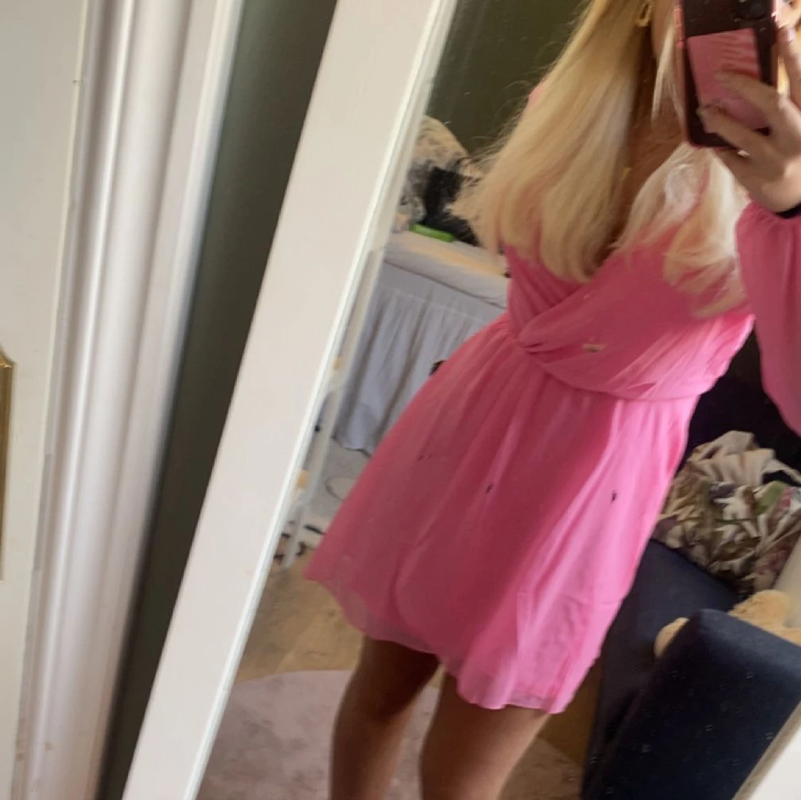 Rosa söt klänning  - 90