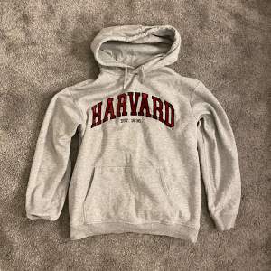 Gullig grå hoodie med Harvard tryck på! 