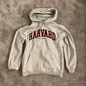 Gullig grå hoodie med Harvard tryck på! 