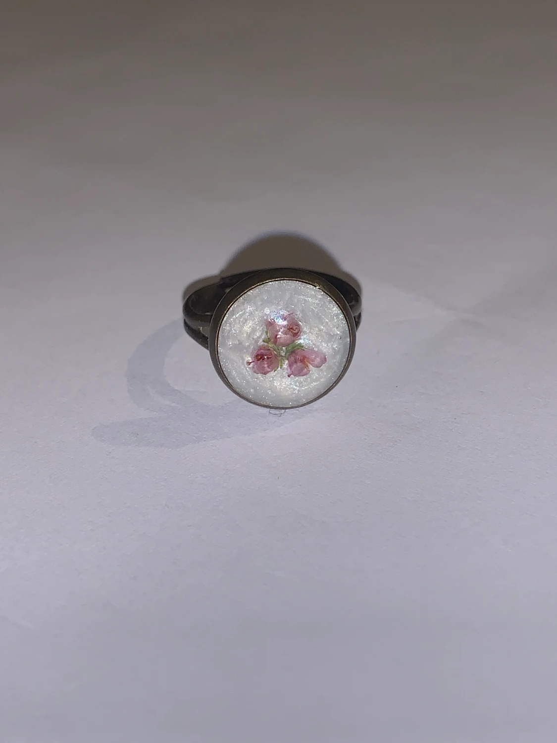 Handgjord ring med blomma 🌸 