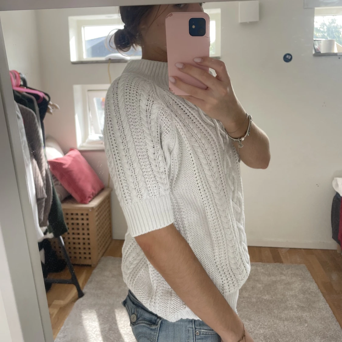 Vit stickad tshirt - 91