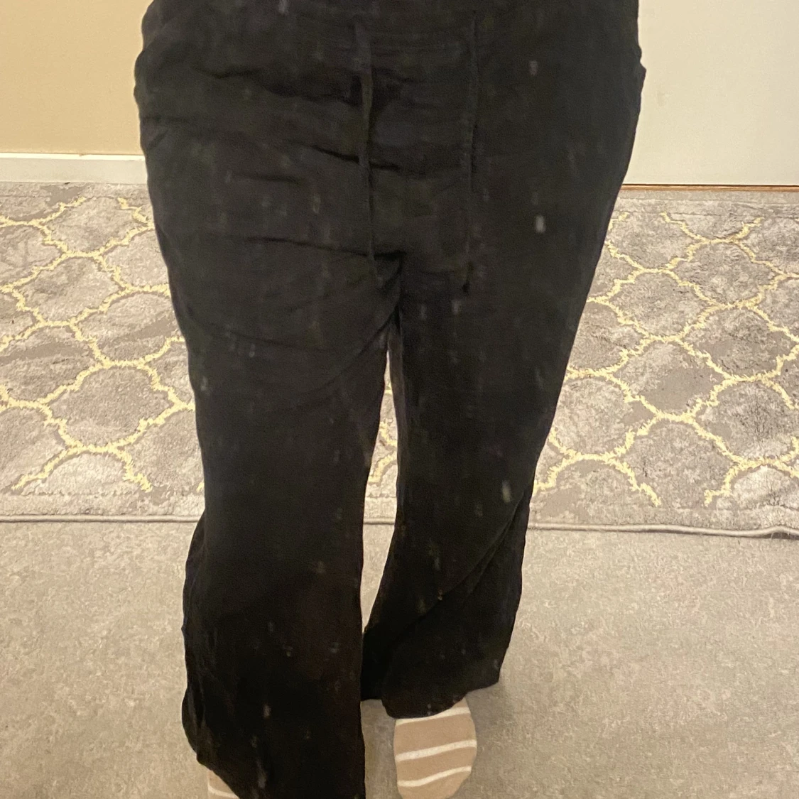 Svarta linnebyxor - 91