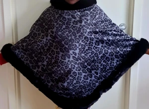 Poncho - Black and grey beautiful poncho