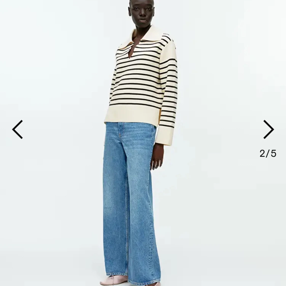 Arket sweater stripes b&w - 90