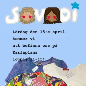 Imorron lördag 15/4 kommer vi att finnas på öppningen av Karlaplans loppis!!
