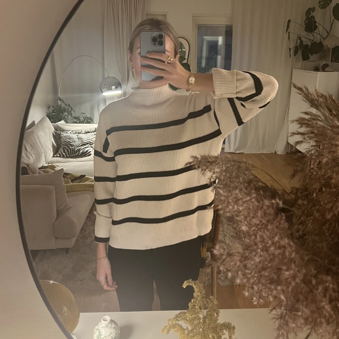 Stickad randig tröja från vila