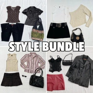 STYLE BUNDLE - All information om vad som ingår hittar du på sista sidan. Detta koncept går ut på att du kontaktar mig och så köper jag kläder och accessoarer second hand som liknar dom bilderna du har skickat till mig. Kontakta mig vid frågor 😚Frakten är alltid 39kr