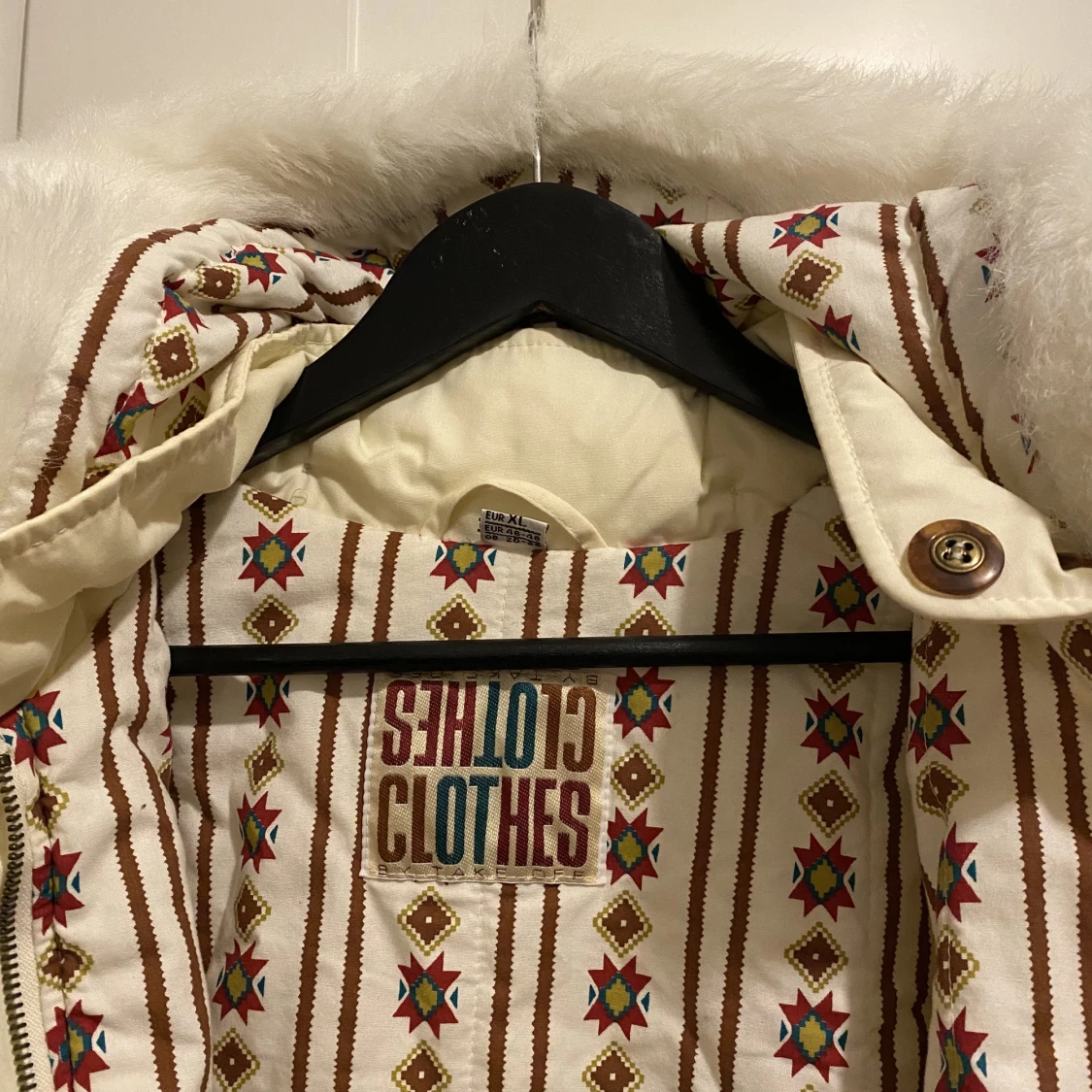 Cool vit eskimå vinterjacka - 90