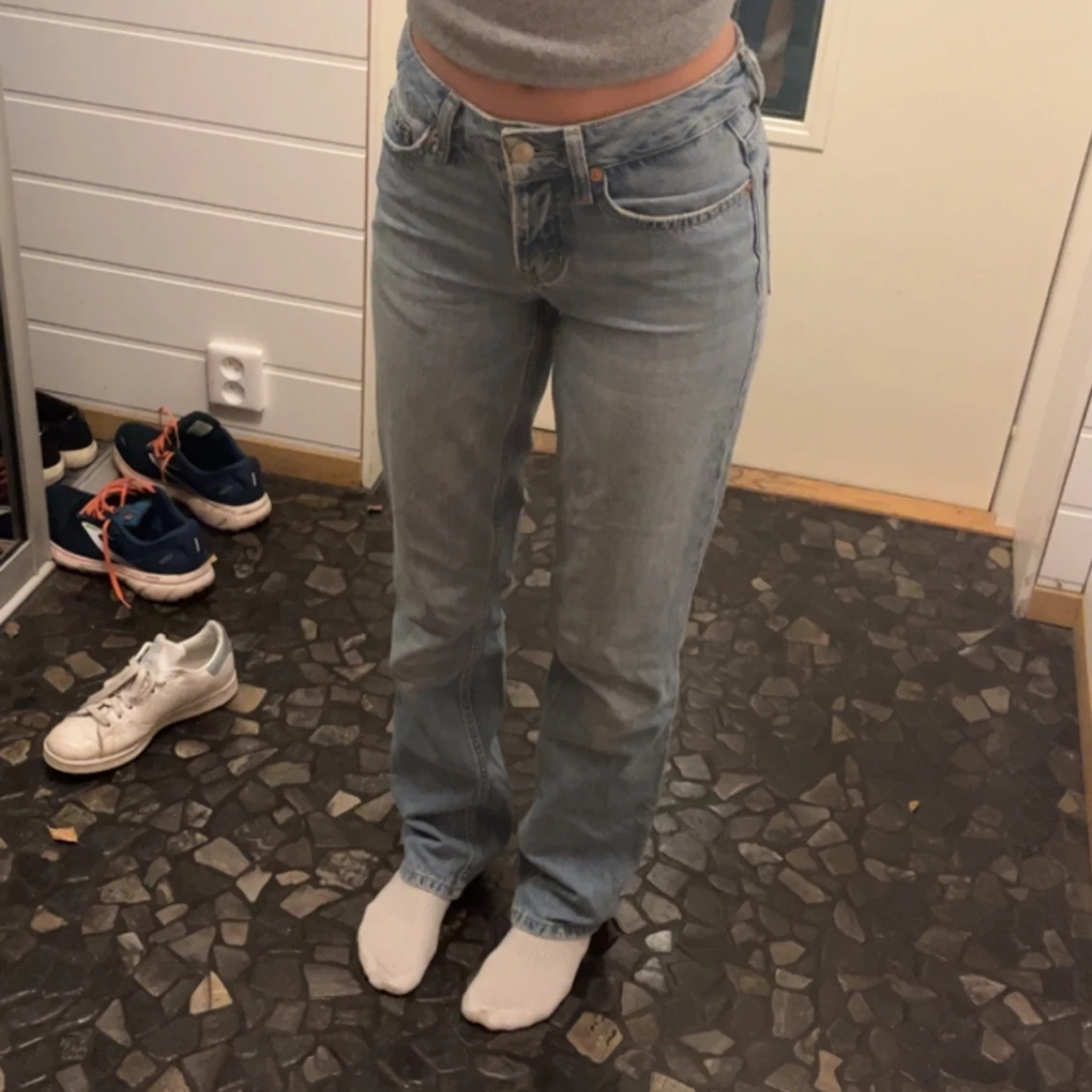 Lågmidjade blåa jeans - 90
