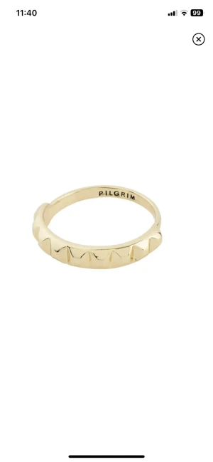 Pilgrim ring slutsåld guld - En fin ring från pilgrim i bra skick! Ringen är guldplaterad! Nypris:300kr och finns ej längre i butik!🥰🤗 Obs lite färg har gått av på nitarna men syns knappt! Kan gå ner i pris!🥰