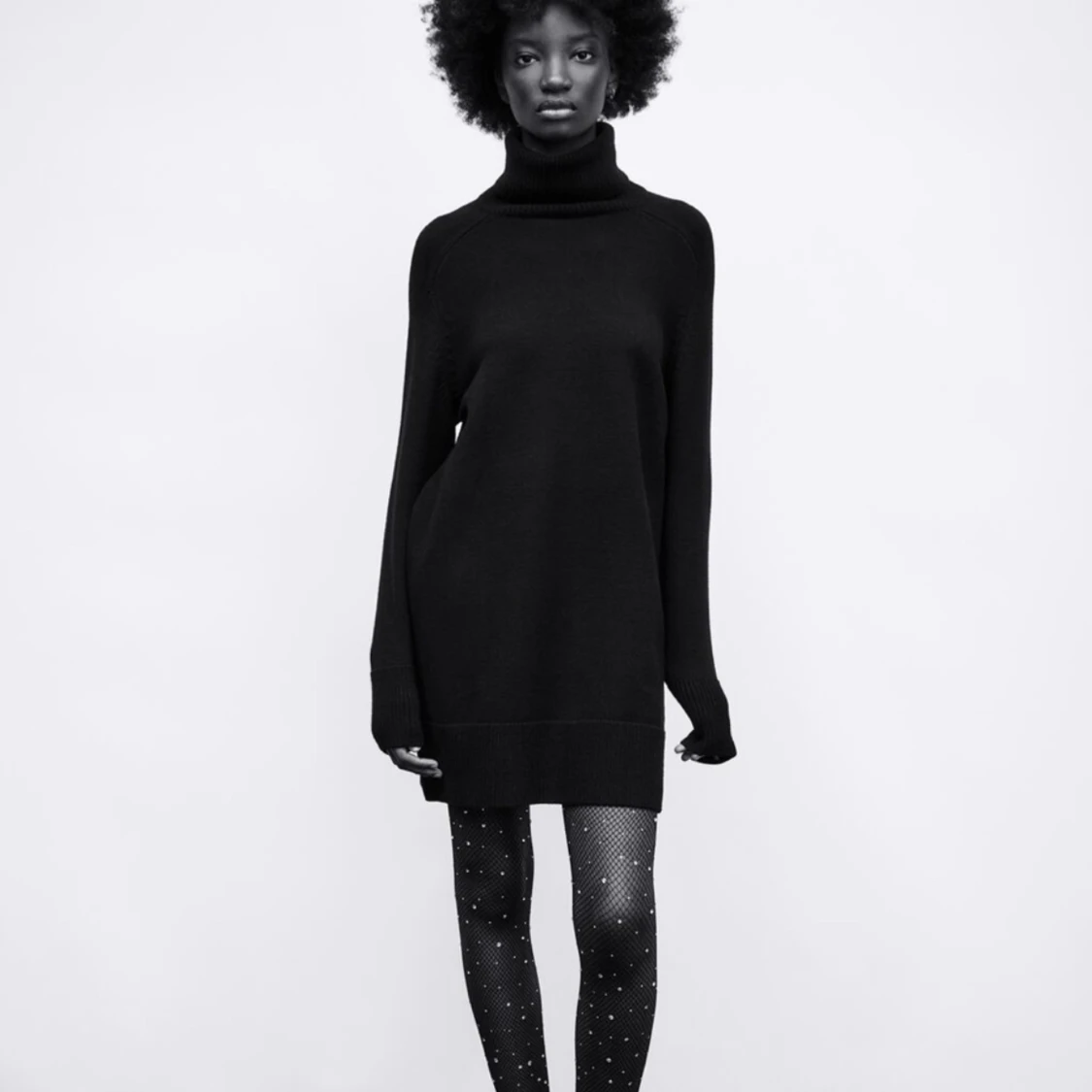 Svart stickad klänning Zara