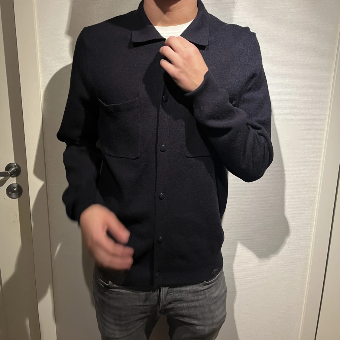 Marinblå overshirt  - 91