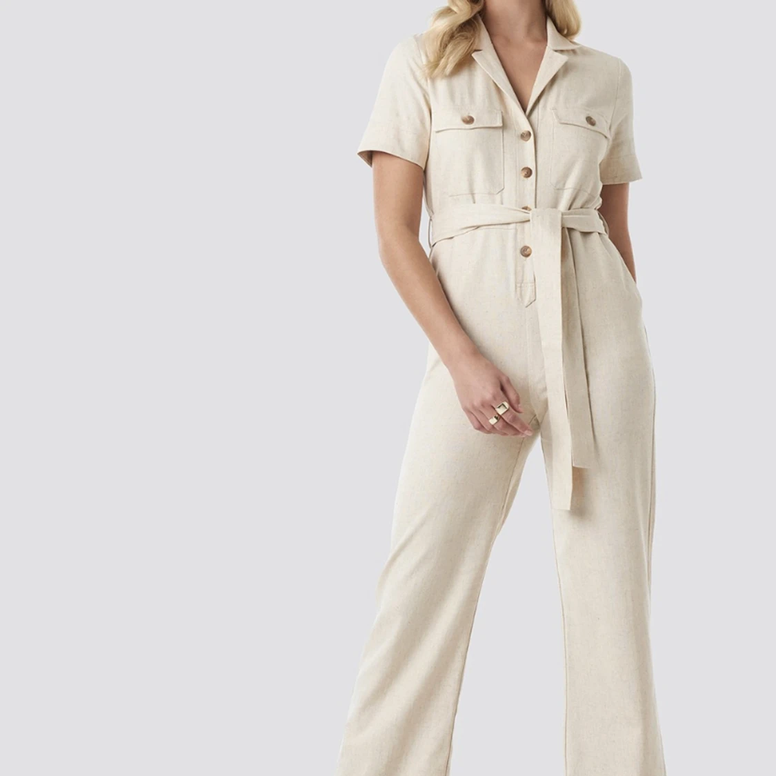 Linne jumpsuit/byxdress i strl 34 - 90