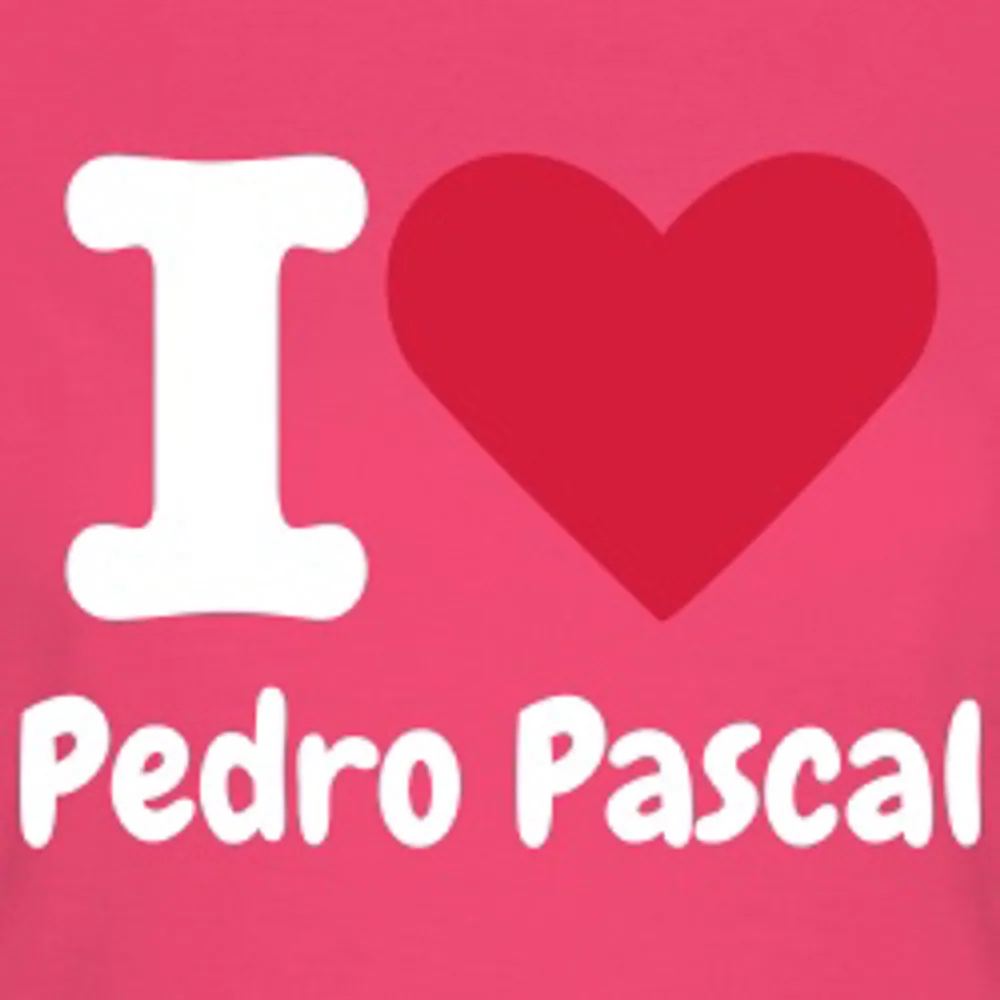 snygg t-shirt med ”i love pedro pascal” text på!🩷. T-shirts.
