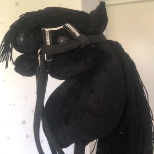 2 Käpphästar - Säljer Två käpphästar i fint skick. Den svarta hästen är köpt för 1200kr plus tränset. Den svarta hästen kostar då  700kr plus träns och den vita säljer vi för 150kr. Vi har även massor med täcken och grimmor som vi säljer också för ett rimligt pris.