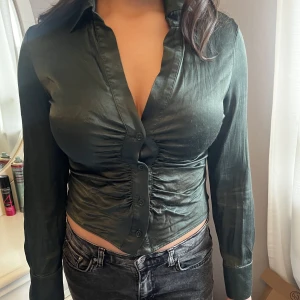 Grön festtopp - En jättefin topp från zara som jag älskar men den är lite liten för mig som kanske syns på bilden. Den är ganska mörkgrön 