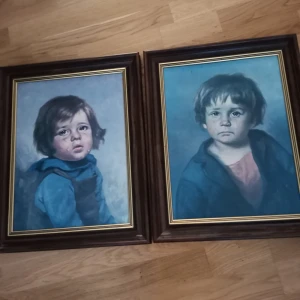 2 tavlor pojken och flickan - 2 tavlor pojken och flickan