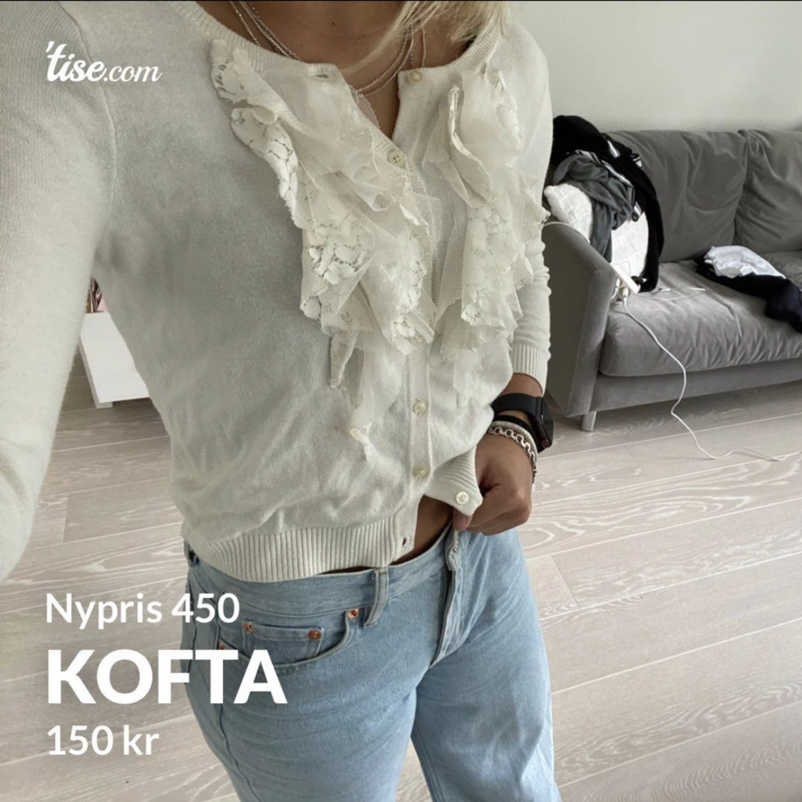 Vit kofta med spets från Hollister - 90