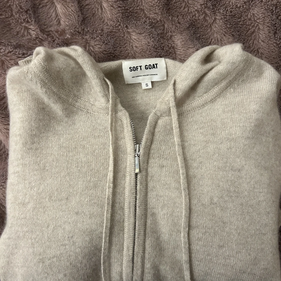 Soft goat cashmere zip - 91
