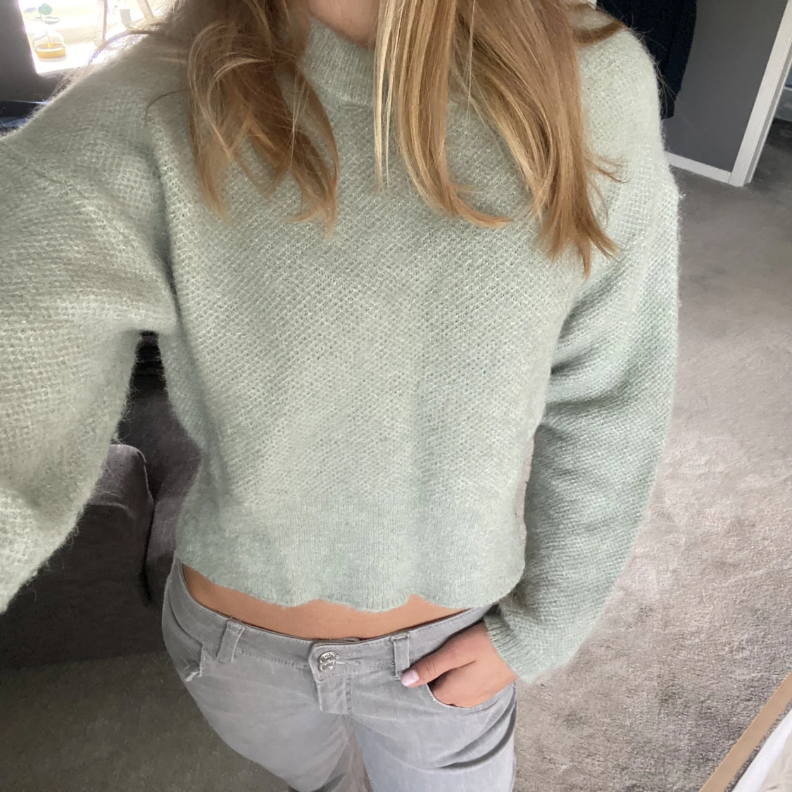 Alpacka-stickad tröja