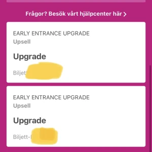 Early - Hov1, betongparken 18/8 - Jag säljer två early entrénce till hov1, betongparken. 💓