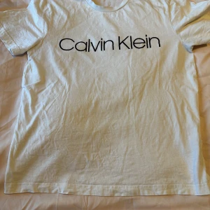 Vit t-shirt  - Säljer en vit t-shirt från Calvin Klein i storlek M  Köpare står för frakt 📦 