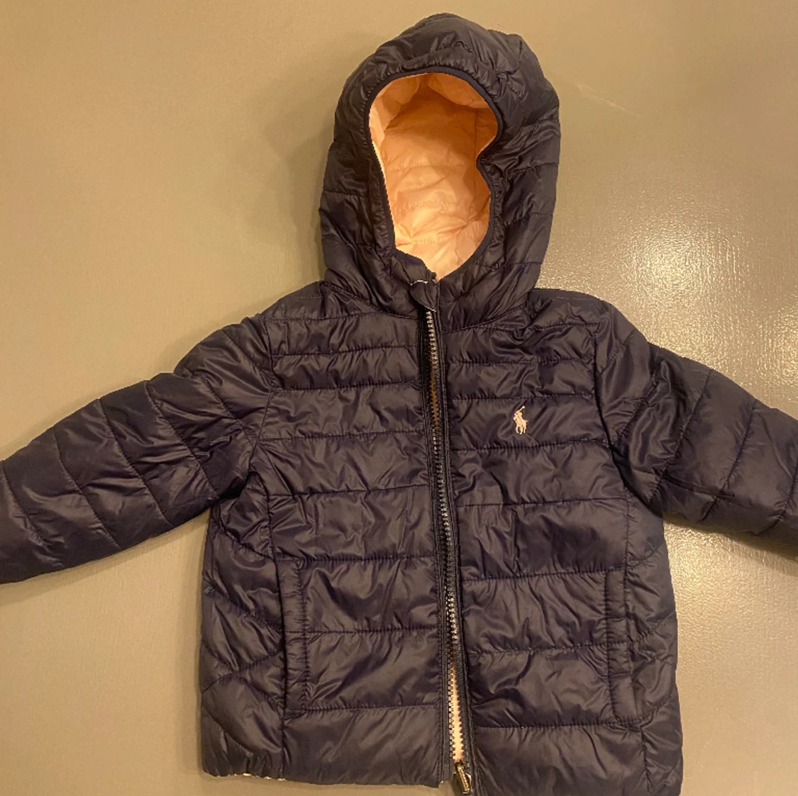 Polo Ralph Lauren girl terra bomber jacket pink/ navy blue - 90