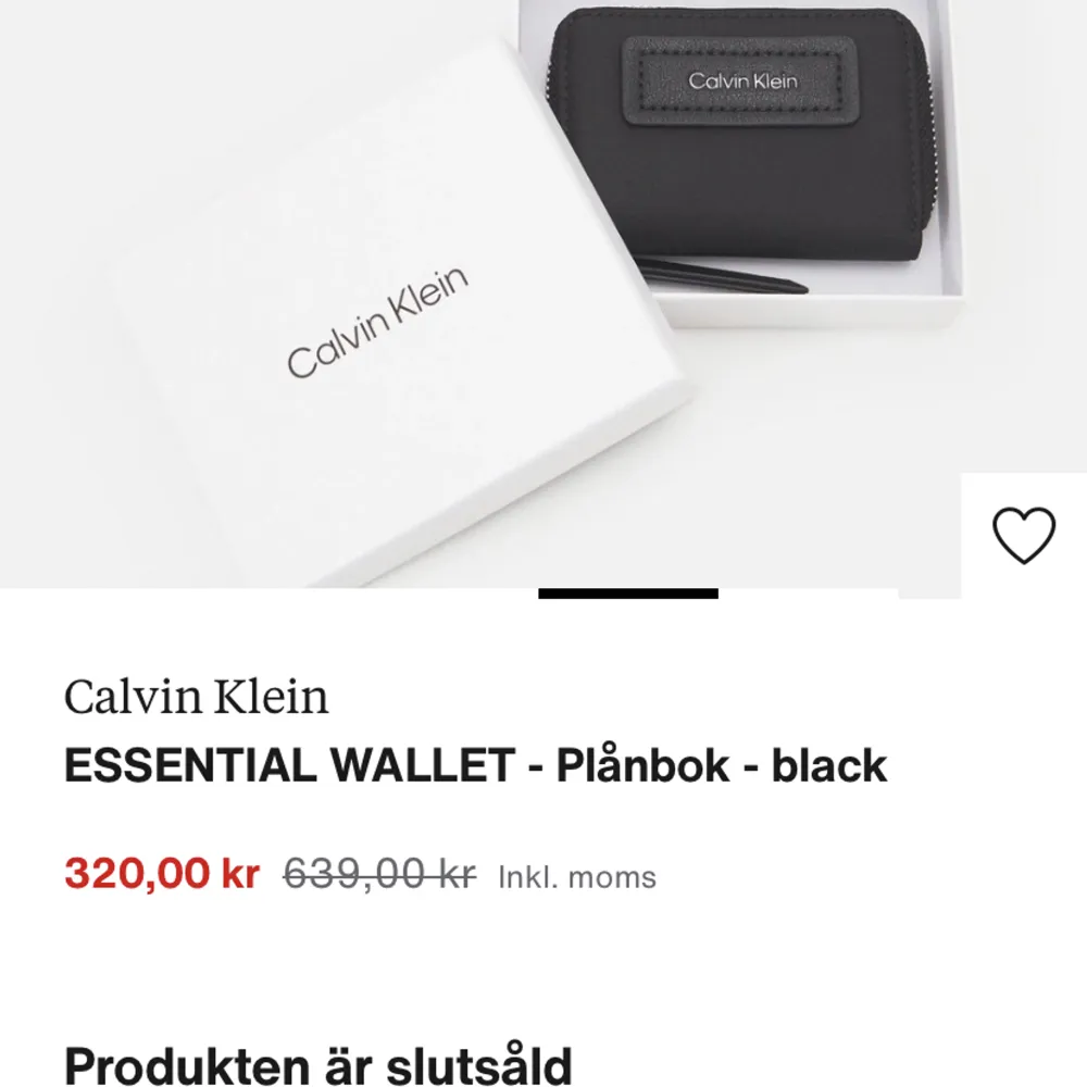 Oanvänd Plånbok från Calvin Klein. Köpt i Zalando och  det är slutsåld nu!  . Väskor.