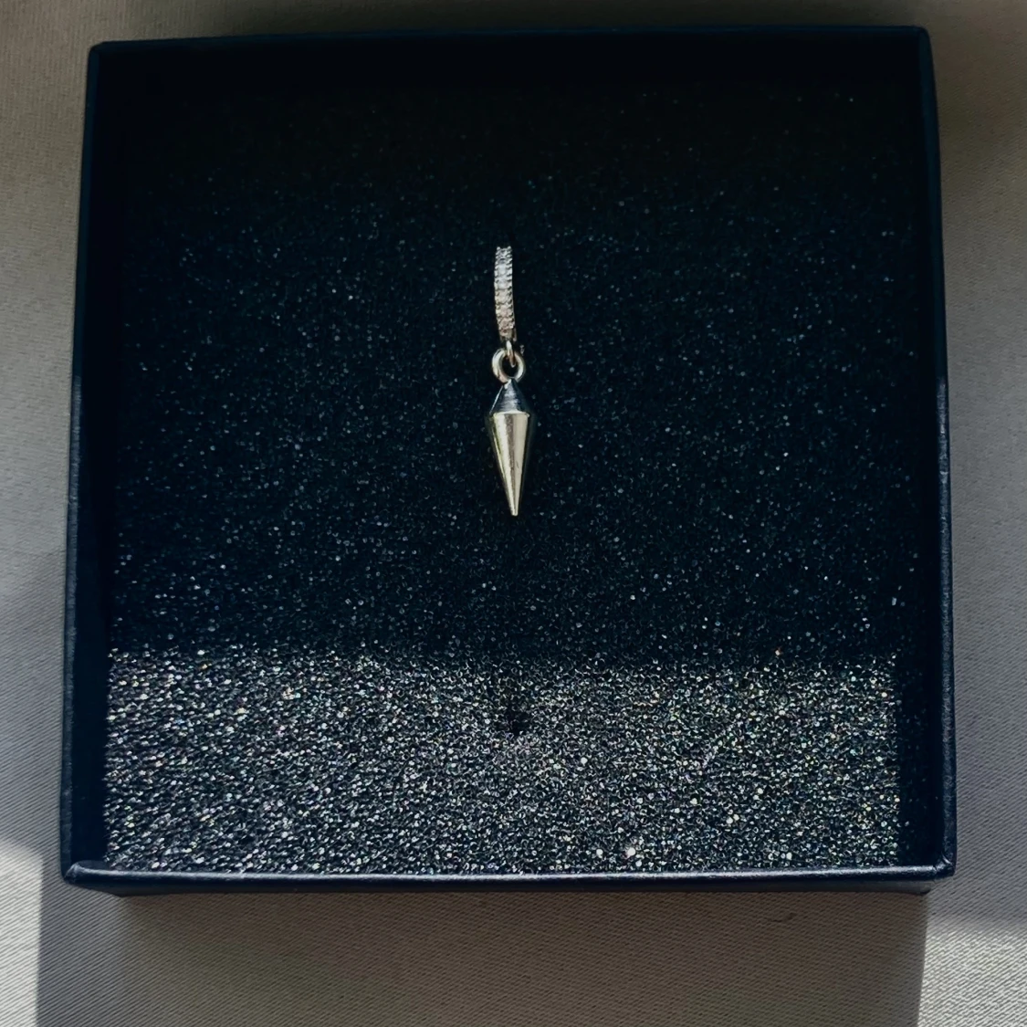 Kort nit-örhänge i silver🪩