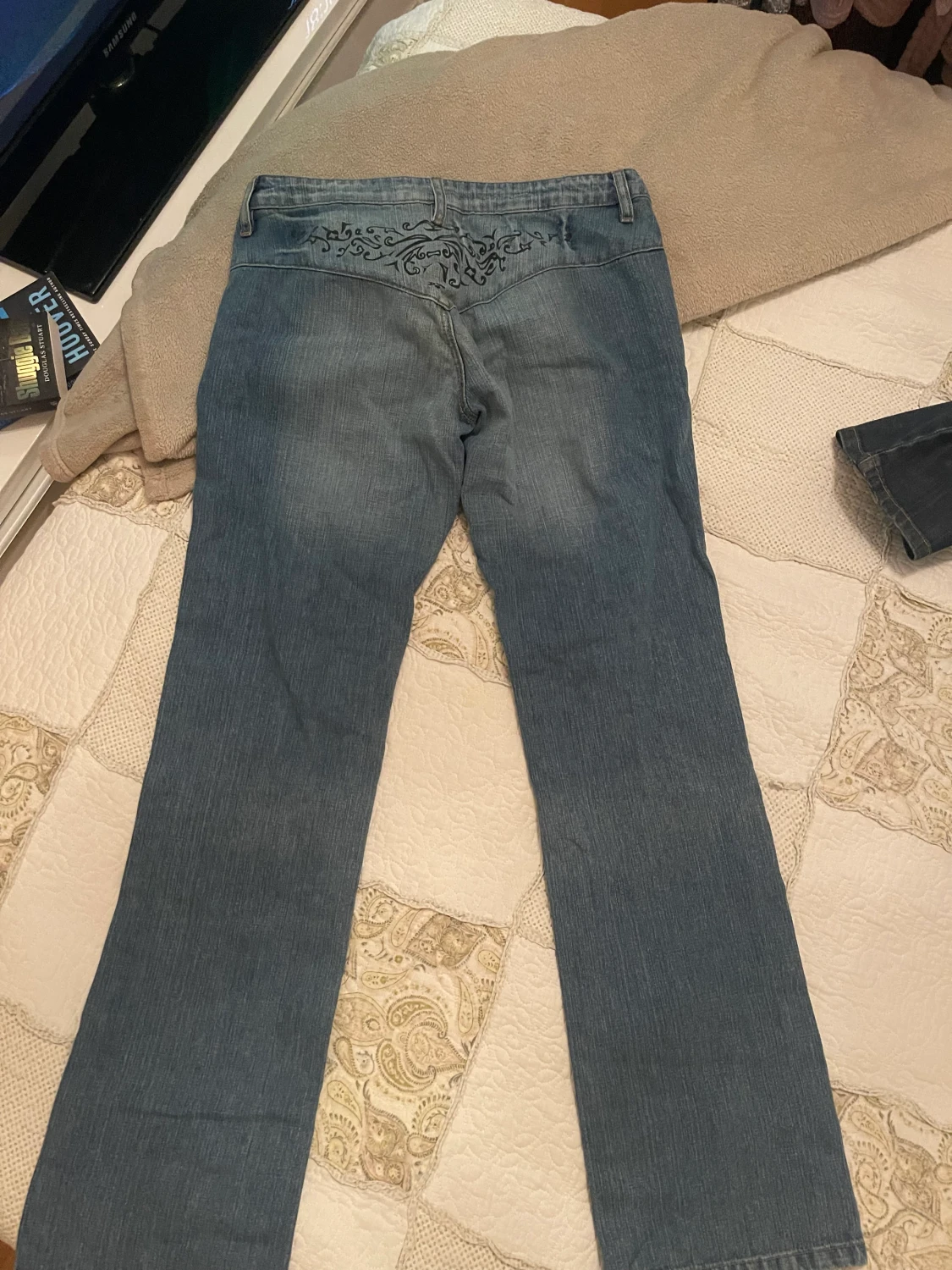 Jeans med tryck - 90
