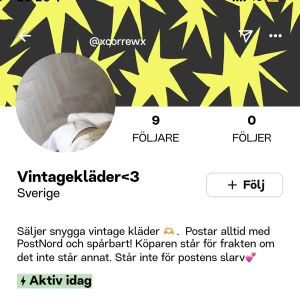 VARNING - sälj/köp inte av henne! sålde ett par fina jeans till henne och hon gjorde hål i de och begärde pengarna tbx, när ja inte ville betala försökte hon kontakta min släkt o familj o sen lämna hon ett dåligt omdöme på mig!!
