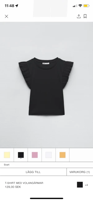 Zara volang topp - Säljer min fina volang topp från zara som är i ett bra skick. Har använts ca 4 gånger. Säljer då den är för liten💗pris kan diskuteras, köparen står för frakt💗